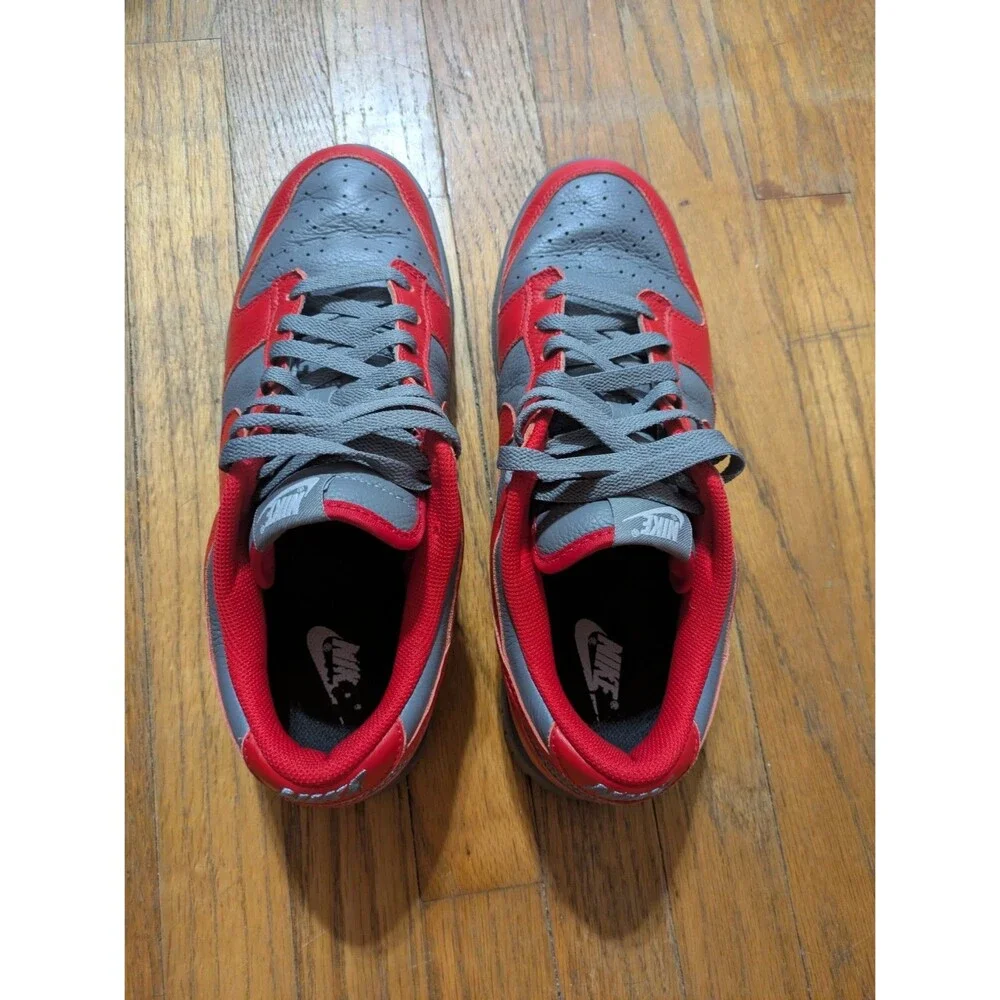Nike Low Dunk By You Red And Gray Custom Mens Size 12 FN0569900